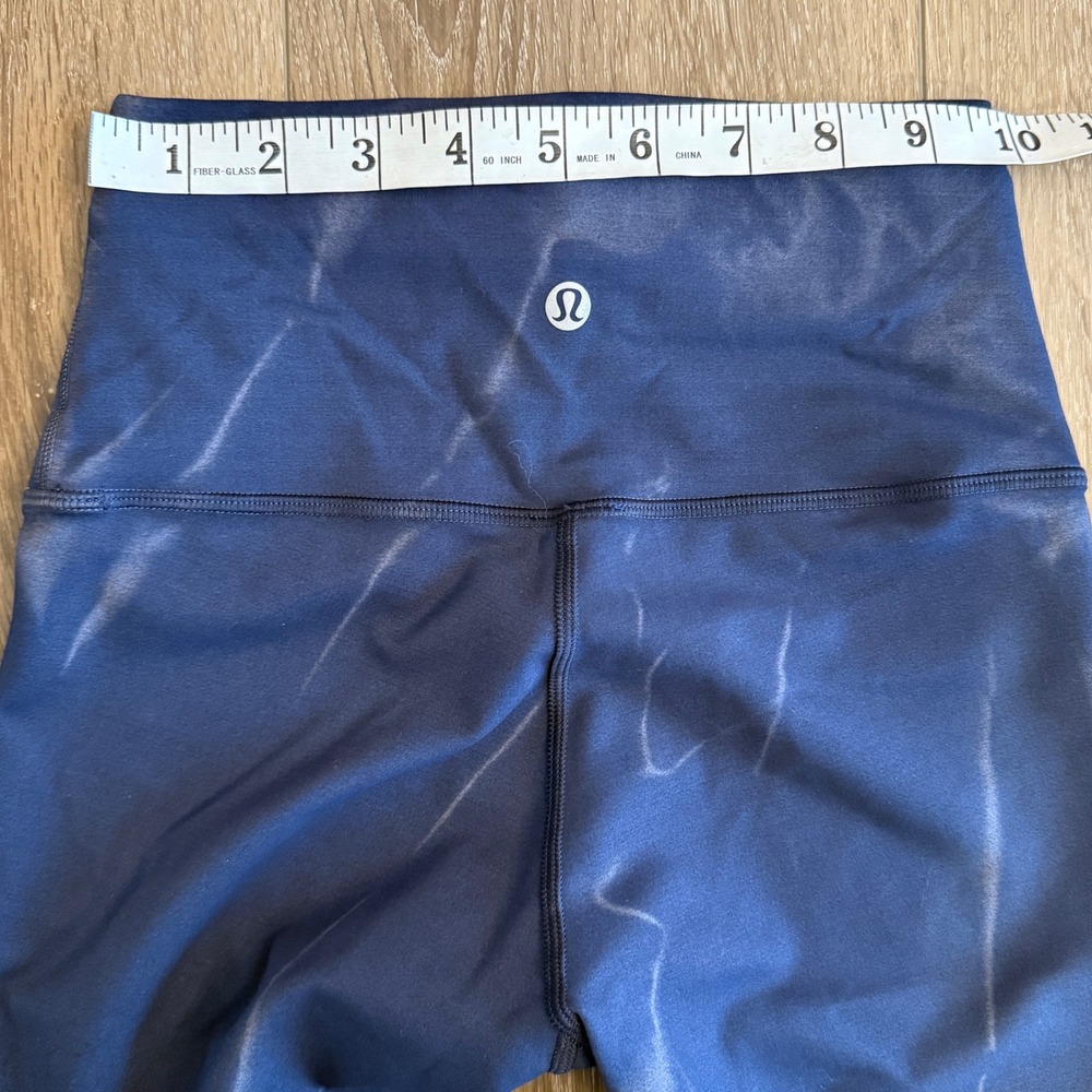Lululemon Wunder Train High-Rise Crop - Diamond Dye True Navy (Size 2) - Picture 6 of 8